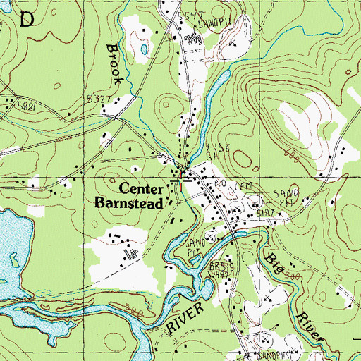 Topographic Map of Perry Brook, NH