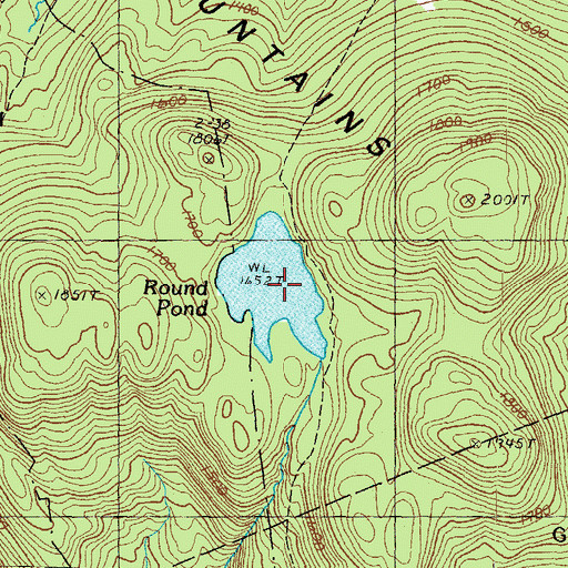 Topographic Map of Round Pond, NH