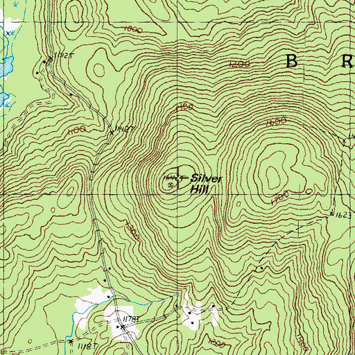Topographic Map of Silver Hill, NH