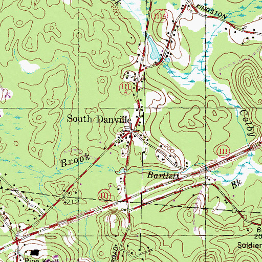 Topographic Map of South Danville, NH