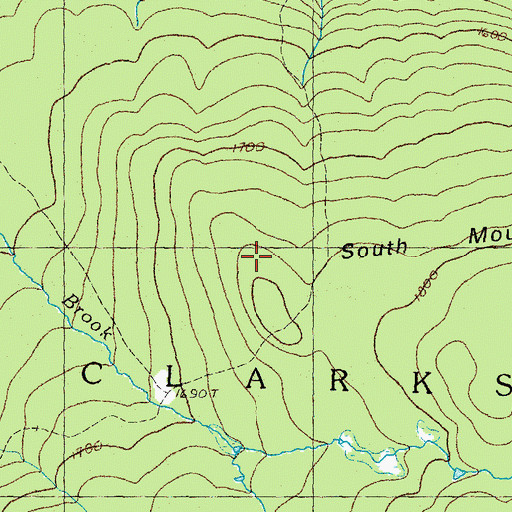 Topographic Map of South Mountain, NH
