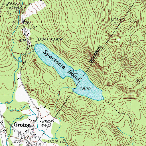 Topographic Map of Spectacle Pond, NH