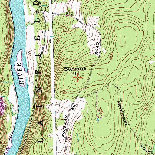 Topographic Map of Stevens Hill, NH