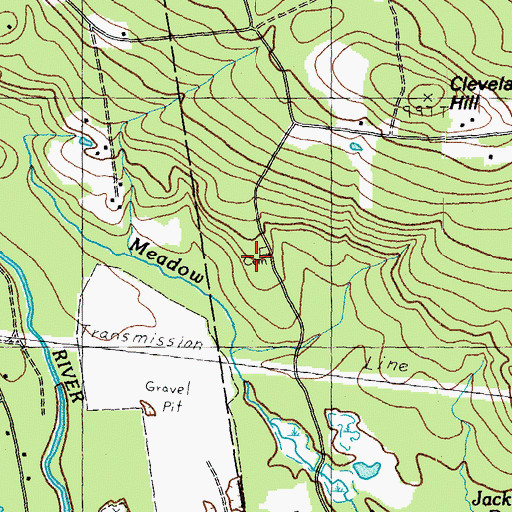 Topographic Map of Stevenson Cemetery, NH