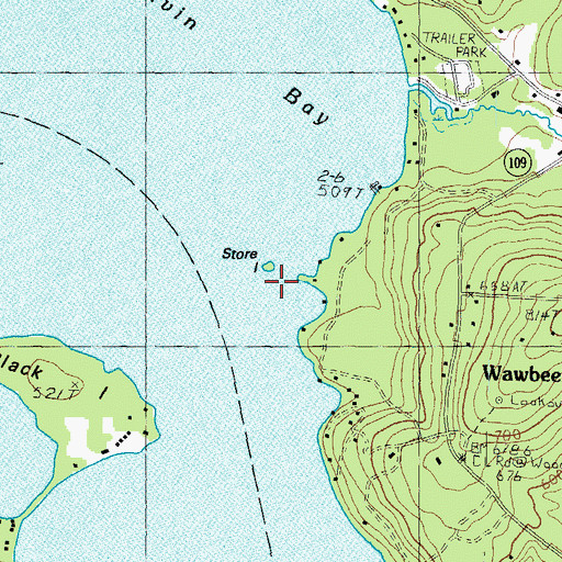 Topographic Map of Store Island, NH