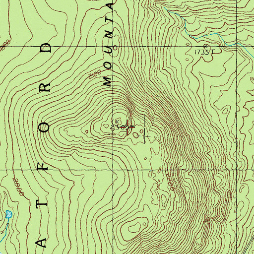 Topographic Map of Stratford Mountain, NH