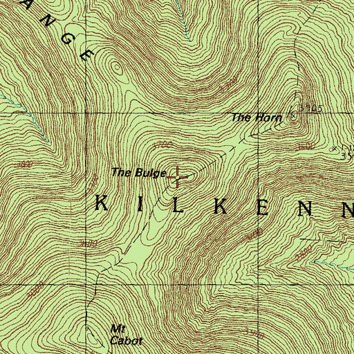 Topographic Map of The Bulge, NH
