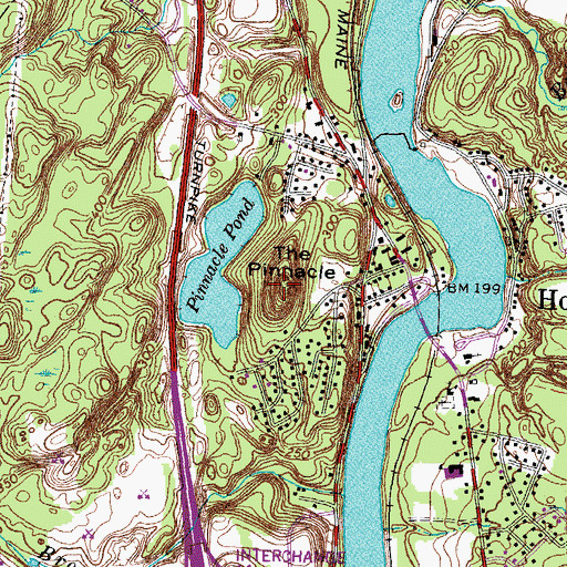 Topographic Map of The Pinnacle, NH