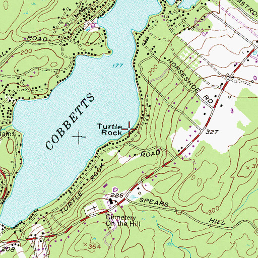 Topographic Map of Turtle Rock, NH