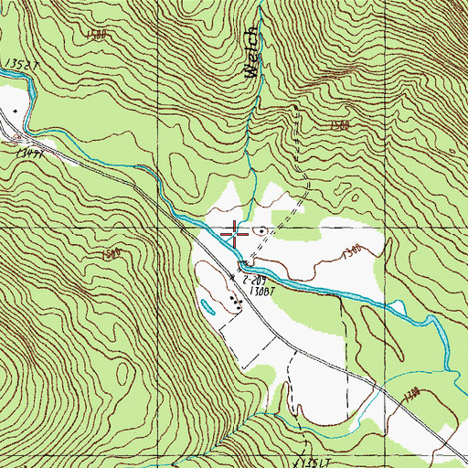 Topographic Map of Welch Brook, NH