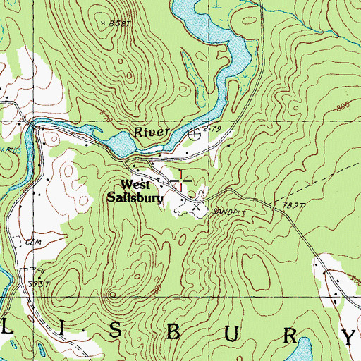 Topographic Map of West Salisbury, NH
