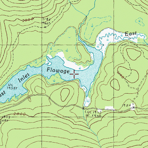 Topographic Map of East Inlet Flowage, NH
