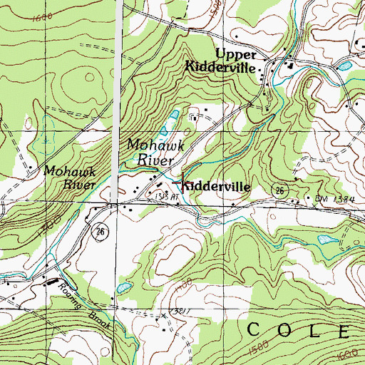 Topographic Map of East Branch Mohawk River, NH