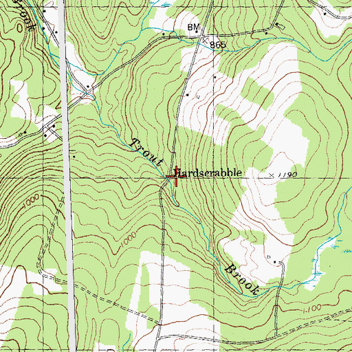 Topographic Map of Hardscrabble, NH