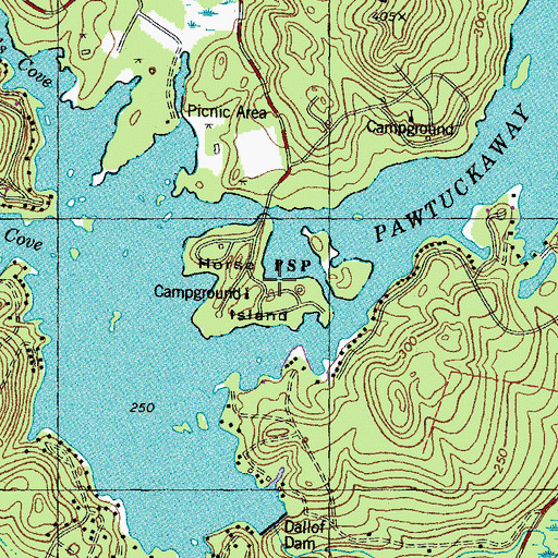 Topographic Map of Horse Island, NH