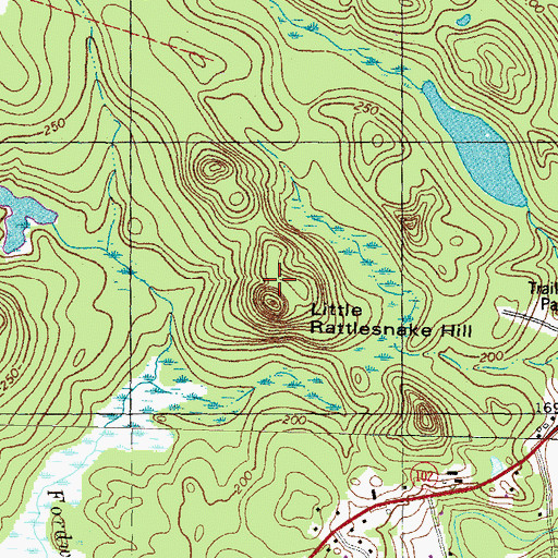 Topographic Map of Little Rattlesnake Hill, NH