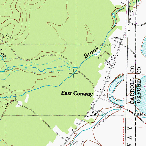 Topographic Map of Black Brook, NH