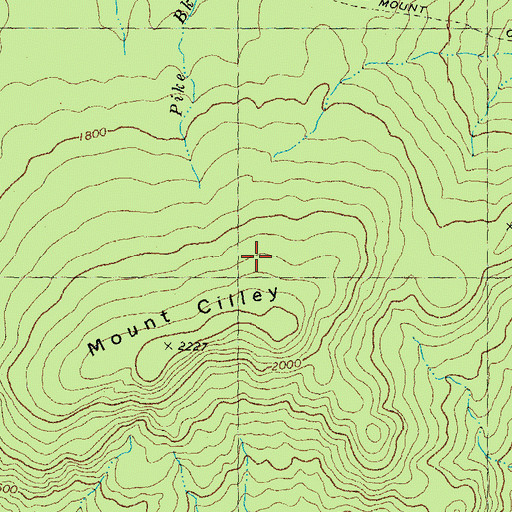 Topographic Map of Mount Cilley, NH