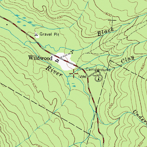 Topographic Map of Clay Brook, NH