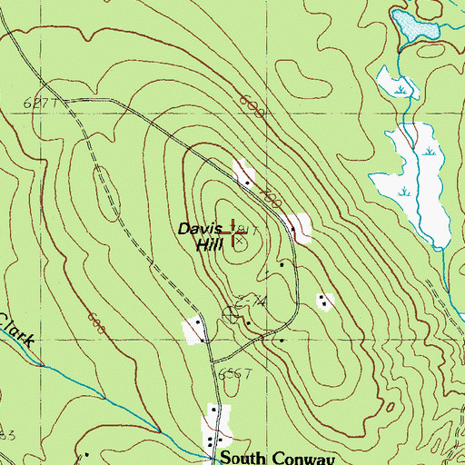 Topographic Map of Davis Hill, NH