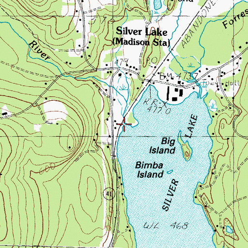 Topographic Map of Deer River, NH