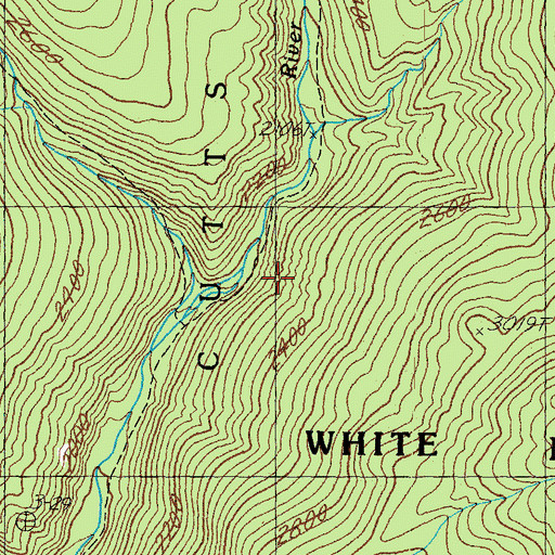 Topographic Map of Dry River Trail, NH