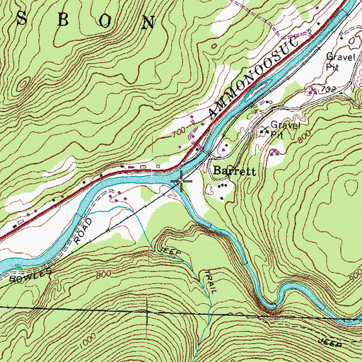 Topographic Map of Gale River, NH