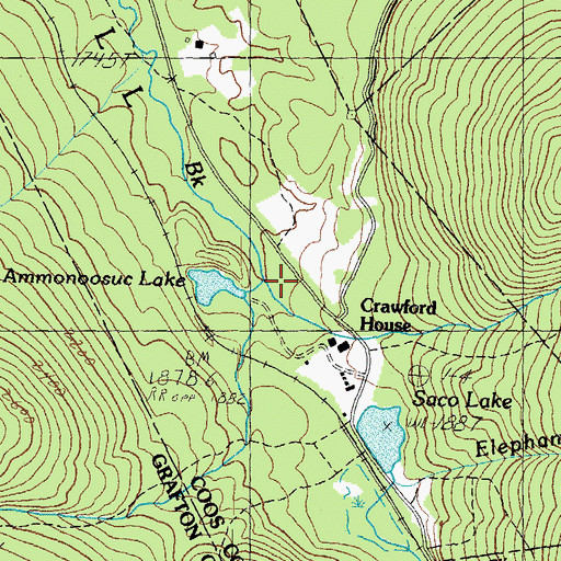 Topographic Map of Gibbs Brook, NH