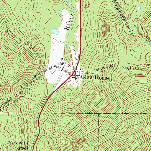 Topographic Map of Glen House, NH