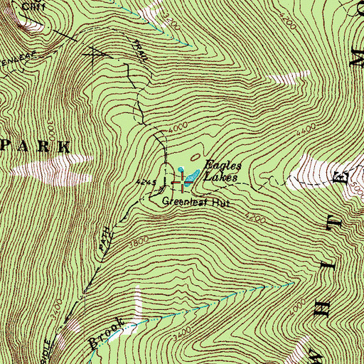 Topographic Map of Greenleaf Hut, NH