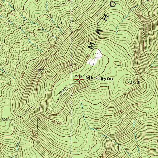 Topographic Map of Mount Hayes, NH