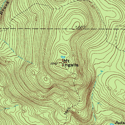 Topographic Map of Mount Ingalls, NH