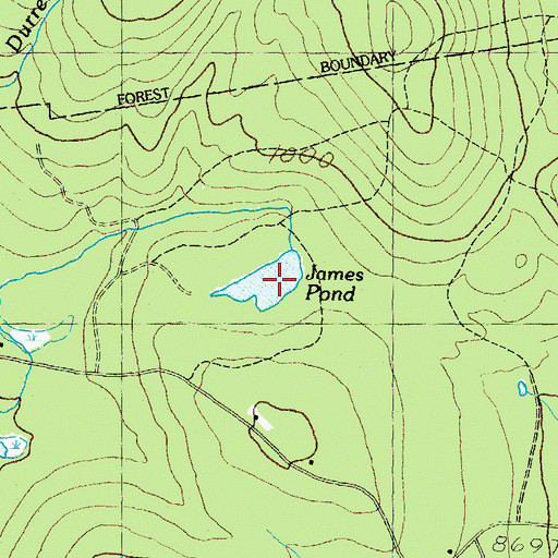Topographic Map of James Pond, NH