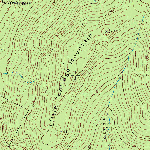 Topographic Map of Little Coolidge Mountain, NH