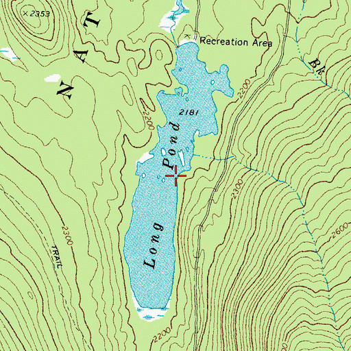 Topographic Map of Long Pond, NH
