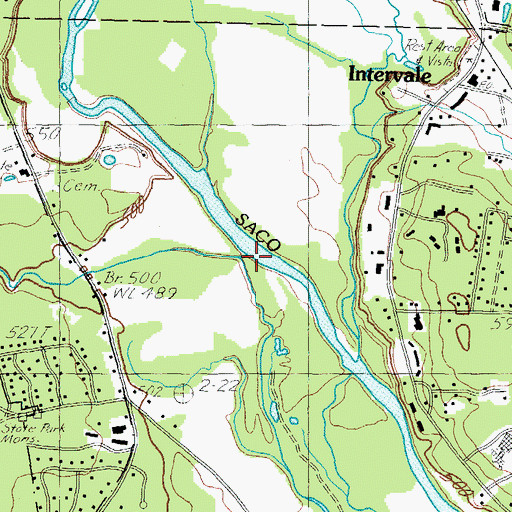 Topographic Map of Lucy Brook, NH