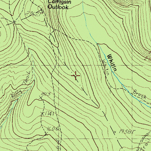 Topographic Map of Mexico Ridge Trail, NH