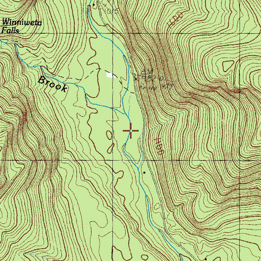 Topographic Map of Miles Brook, NH
