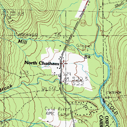 Topographic Map of North Chatham, NH