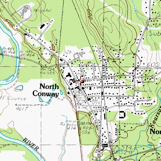Topographic Map of North Conway, NH