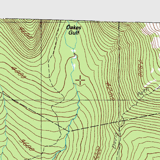 Topographic Map of Oakes Gulf, NH
