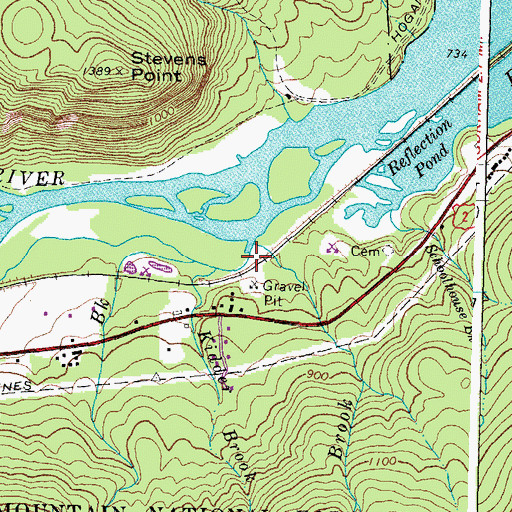 Topographic Map of Pea Brook, NH