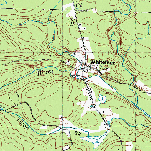 Topographic Map of Pond Brook, NH