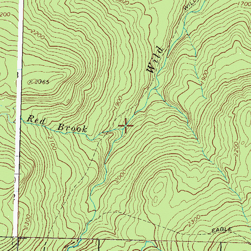 Topographic Map of Red Brook, NH
