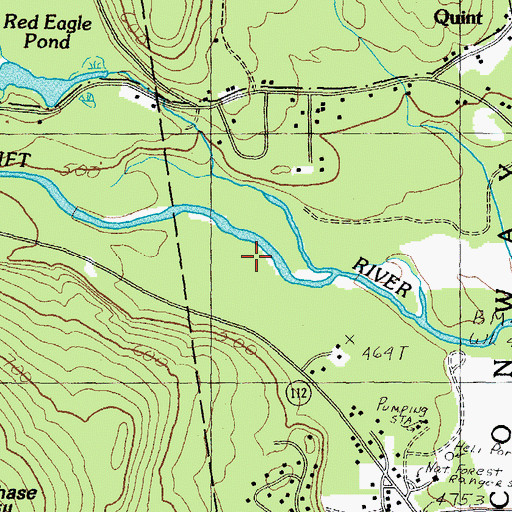 Topographic Map of Red Eagle Brook, NH