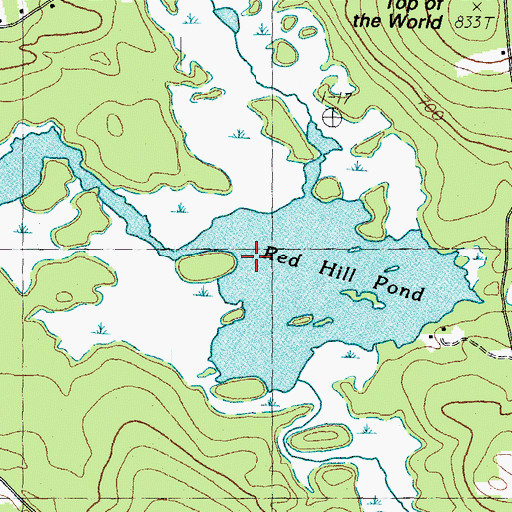 Topographic Map of Red Hill Pond, NH