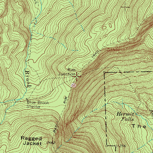 Topographic Map of Rim Junction, NH