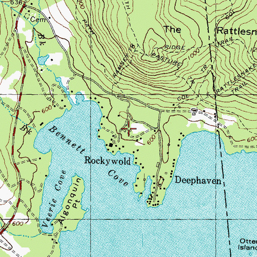 Topographic Map of Rockywold, NH