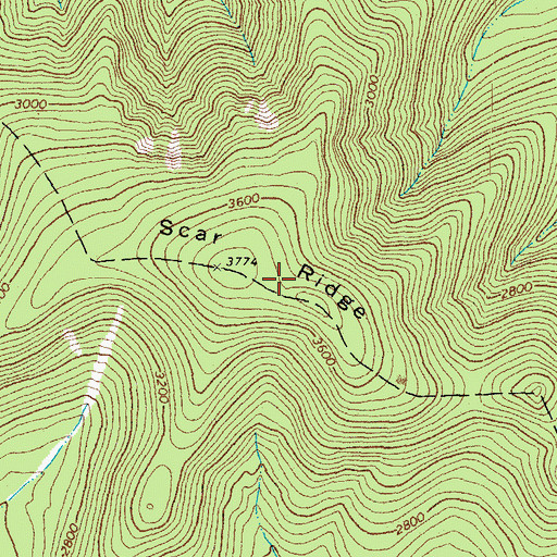 Topographic Map of Scar Ridge, NH