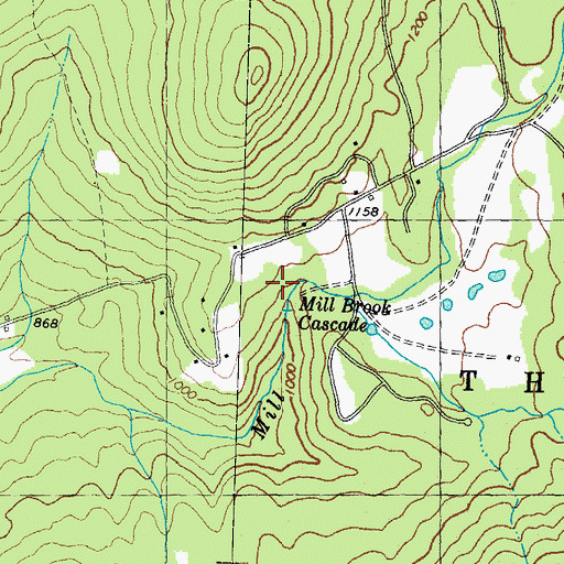 Topographic Map of Shattuck Brook, NH